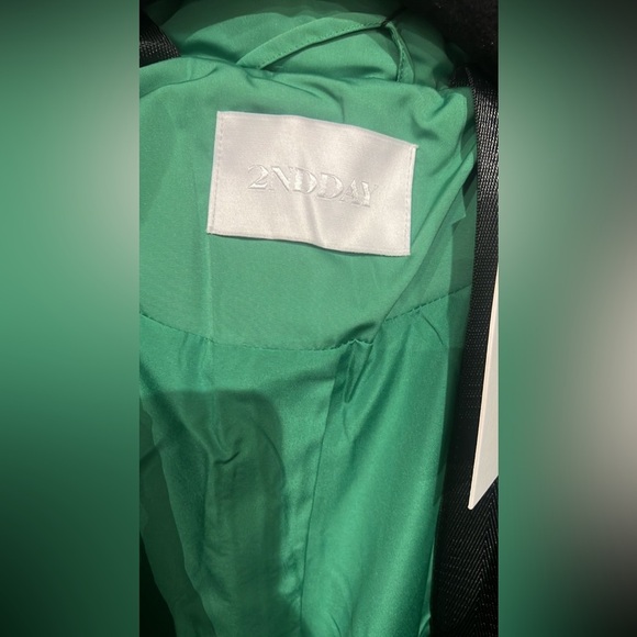 NWT 2NDDAY Green Apres ski oversize PUFFER JACKET - Picture 10 of 12